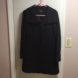 Colehaan - brown pea coat with oversized collar